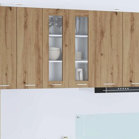 vidaXL Armário suspenso Riga Carvalho Artesanal 60 x 31 x 80 cm