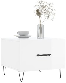 Mesas de centro 2 pcs 50x50x40 cm branco brilhante