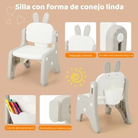 Conjunto de mesa e cadeira para arte infantil com prateleira giratória Quadro branco magnético apagável e 3 quadros de desenho ajustáveis em altura Ci