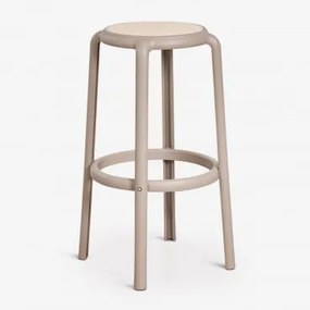 Banco Alto De Jardim Em Polipropileno Omara Moka Brown & ↑75 Cm - Sklum