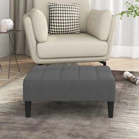 vidaXL Apoio de pés 78x56x32 cm tecido cinzento-claro