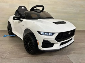 Carro elétrico para crianças Ford Mustang 12V, Rodas borracha Branco