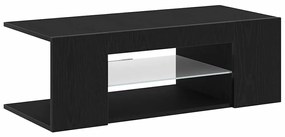 Armário de TV vidaXL com Luzes LED Carvalho Preto 90x39x30 cm Madeira