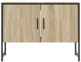 Armário lavatório WC 80x33x60 cm deriv. madeira carvalho sonoma