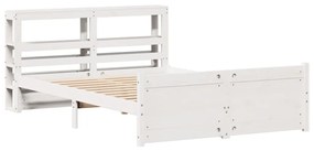Estrutura de cama c/ cabeceira sem colchão 120x200 cm branco