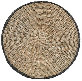 Conjunto de 3 vasos em fibra de algas cor natural e preto RATTAIL Beliani