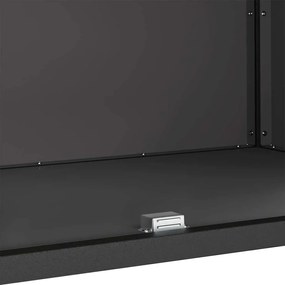 Armário de Armazenamento para Cozinha Preto 60 x 50 x 92 cm Aço