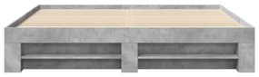 Estrutura de cama 200x200 cm derivados de madeira cinza cimento