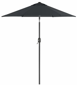 Guarda-sol de jardim SONGMICS de 197 cm, FPS 50+, proteção solar, inclinação de 30° em 2 direções, manivela para abertura e fechamento, para jardins externos, piscina, varanda e pátio, base não incluída, cinza GPU202G01