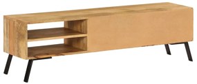 Móvel de TV em madeira de mangueira maciça 140x30x40 cm