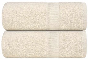 Toalhas de bidé 2 pcs 30x50 cm 360 gsm 100% algodão creme