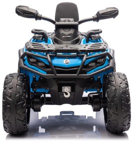 Moto 4 elétrica para crianças 12V Can Am Outlander 4x4 com controlo remoto, rodas Espuma EVA, assento couro Carga até 50Kg Azul