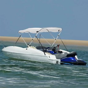 vidaXL Toldo de 3 arcos Bimini c/ paredes laterais 183x(185-198)x137cm