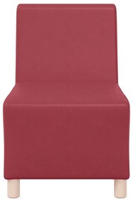 Poltrona 55 cm couro artificial vermelho tinto
