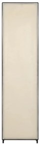 Roupeiro com 4 compartimentos 175x45x170 cm cor creme