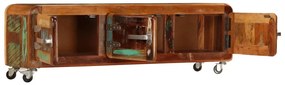 Móvel de TV 120x30x37 cm madeira recuperada maciça