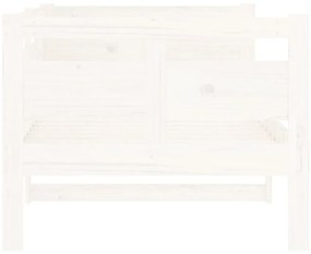 Sofá-cama 80x200 cm madeira de pinho maciça branco