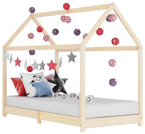 Estrutura de cama para crianças 90x200 cm pinho maciço