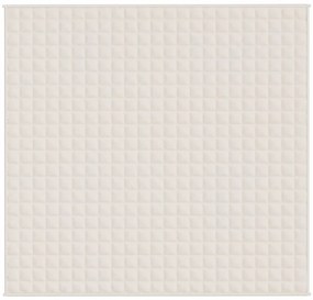 Manta pesada 11 kg 220x240 cm tecido creme-claro