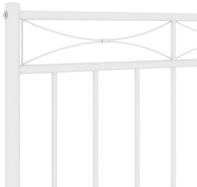 Cabeceira de cama 75 cm metal branco