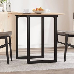 Mesa de jantar estrutura em O 60x60x75 cm pinho e aço