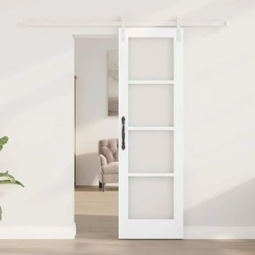 Porta Deslizante com Conjunto de Ferragens 'ORKDAL'Madeira Sólida Bran