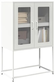 Aparador alto 68x39x107 cm aço branco