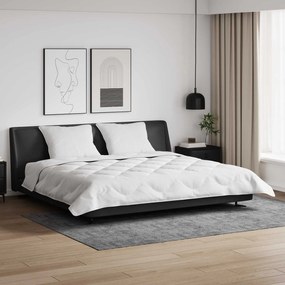 vidaXL Edredom de Inverno com travesseiro 3 pcs Branco Microfibra