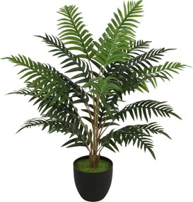 Planta artificial de interior de 90 cm, feto em vaso com ramos flexíveis, para interior e exterior