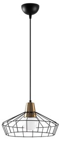 Candeeiro Suspenso Wire – Preto – 35 x 35 cm