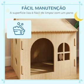 PawHut Casota para Cães Casa para Cães para Interior com Janelas Desen