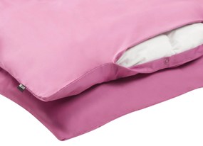 Conjunto de capas edredão em algodão acetinado rosa 135 x 200 cm HARMONRIDGE Beliani