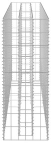 Canteiro elevado/cesto gabião 180x30x90 cm aço galvanizado