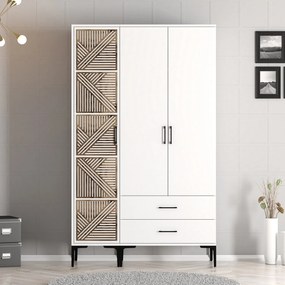 Roupeiro Kumsal PT – Branco – 120x47,5x201,4 cm