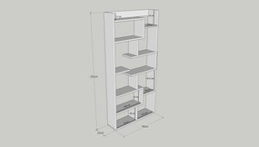 Estante Kuttap – Branco – 90x182x22 cm