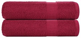 vidaXL Toalhas de mãos 2 pcs 50x100 cm 360 gsm 100% algodão bordô