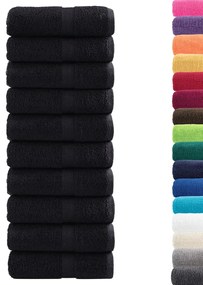 Toalhas de bidé premium SOLUND 10 pcs 30x50 cm 600 gsm preto