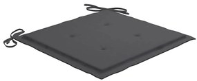 Cadeiras de jantar p/ jardim 2 pcs c/ almofadões acácia maciça