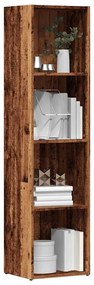 Armário de livros madeira velha 36x30x143 cm madeira trabalhada