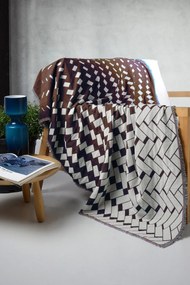 Manta para sofá 100% algodão 130x170 cm: Castanho