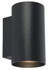 Aplique moderno preto redondo 2 luzes - Sandy Design,Moderno