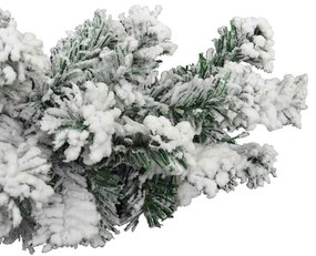 Grinalda de Natal com neve 10 m PVC verde