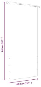 Tela de varanda 100x240 cm tecido oxford preto