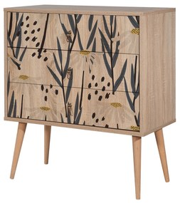 Cômoda City Trio – Multicolor – 80 cm x 89 cm x 40 cm