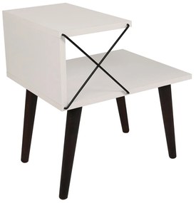 Mesinha de Cabeceira Cross – Branco – 50x55x40 cm