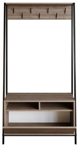 Cabide Devin – Nogueira e Preto – 94x180x35,3 cm