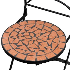 Cadeiras de bistrô dobráveis 2 pcs cerâmica terracota