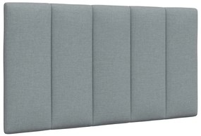 Almofadão de cabeceira 90 cm tecido cinzento-claro