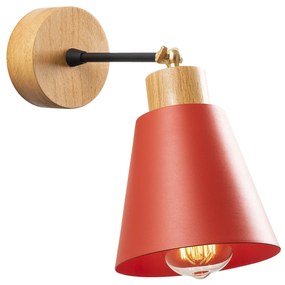 Wall Lamp Manavgat – Vermelho – Diâmetro 14 cm x Altura 25 cm