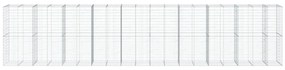 Cesto gabião com cobertura 950x100x200 cm ferro galvanizado